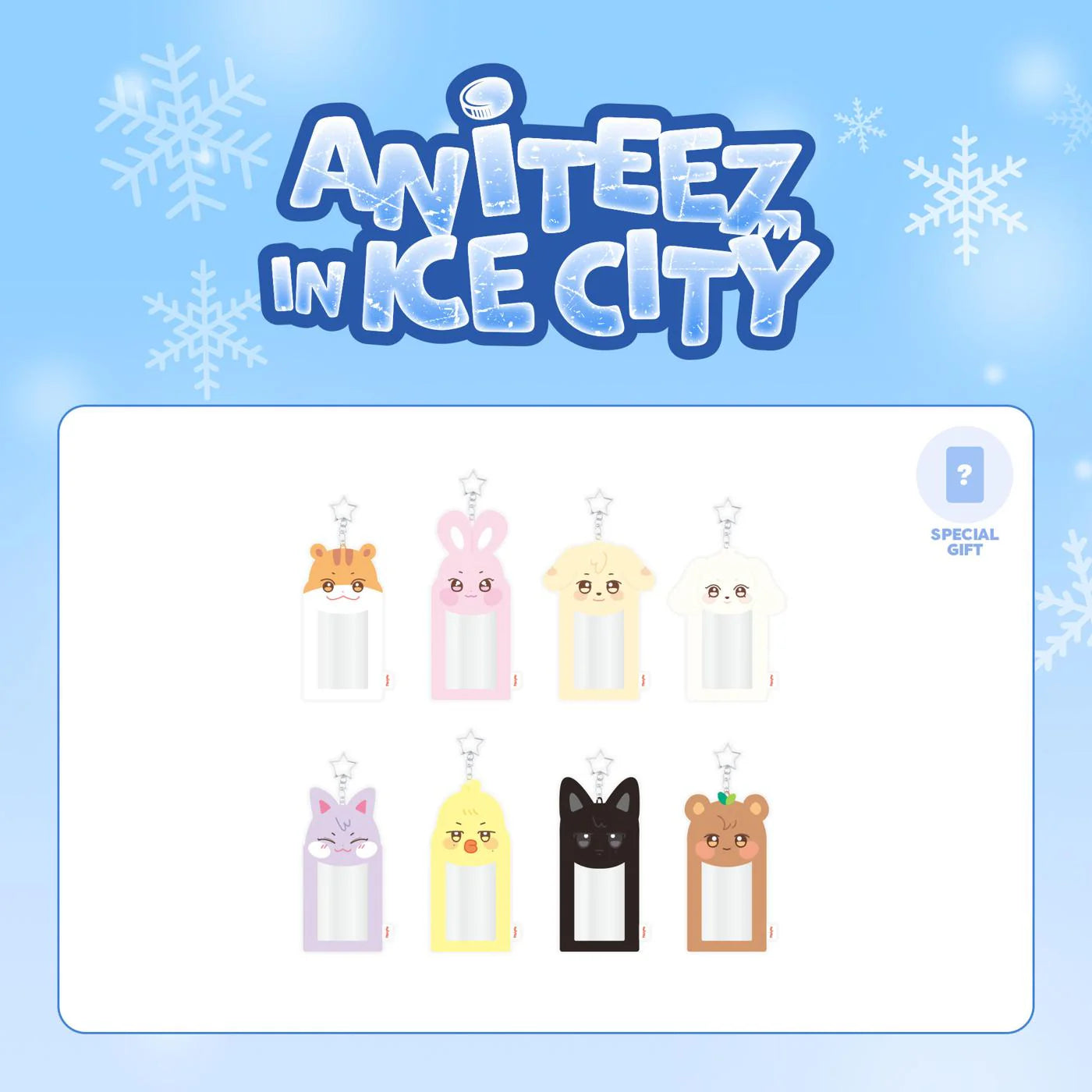 ATEEZ - ANITEEZ IN ICE CITY MD PLUSH PHOTOCARD HOLDER KEYRING