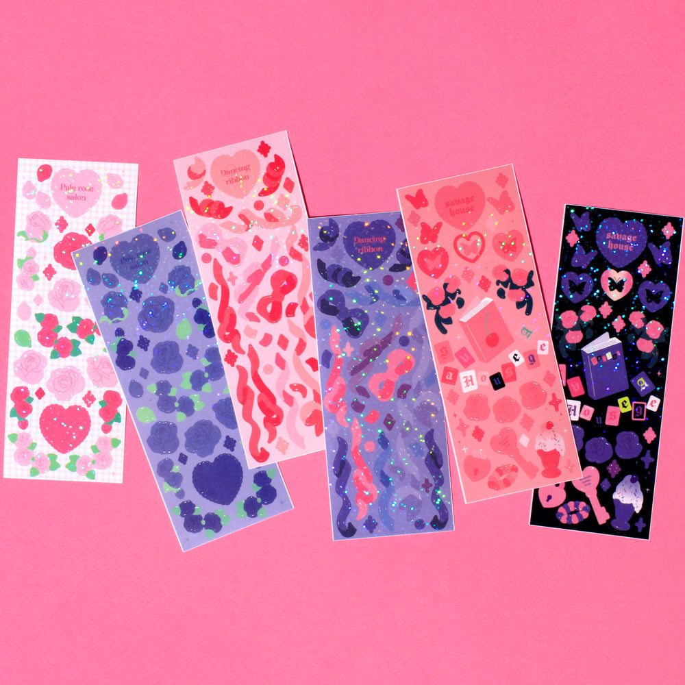 BE ON D House party twinkle seal sticker Dancing Ribbon Pink