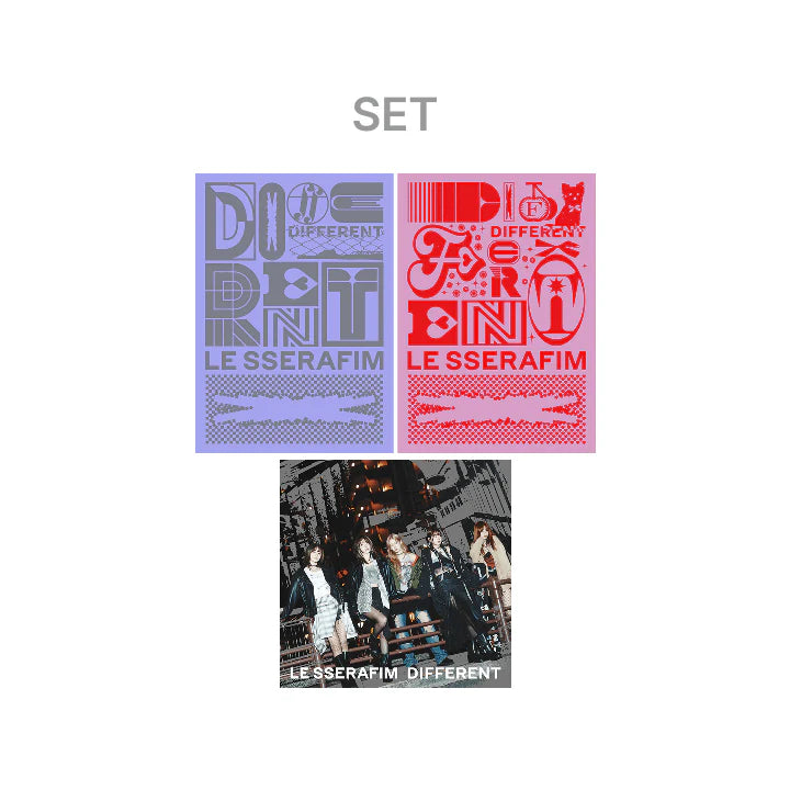 LE SSERAFIM - Japan 4th Single Album DIFFERENT (LIMITED 2versions SET)&(STANDARD) with Weverse GIFT
