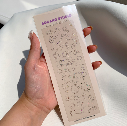 SOOANG STUDIO soap bubbles Deco Sticker Sheet