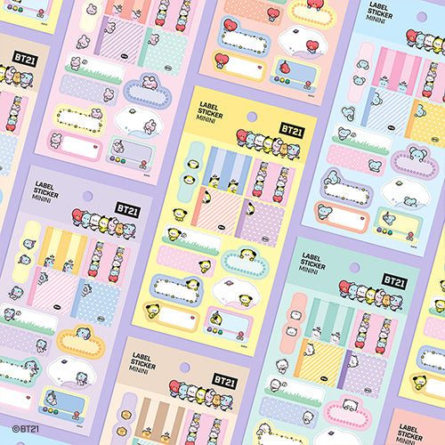 BT21 LABEL STICKER MININI