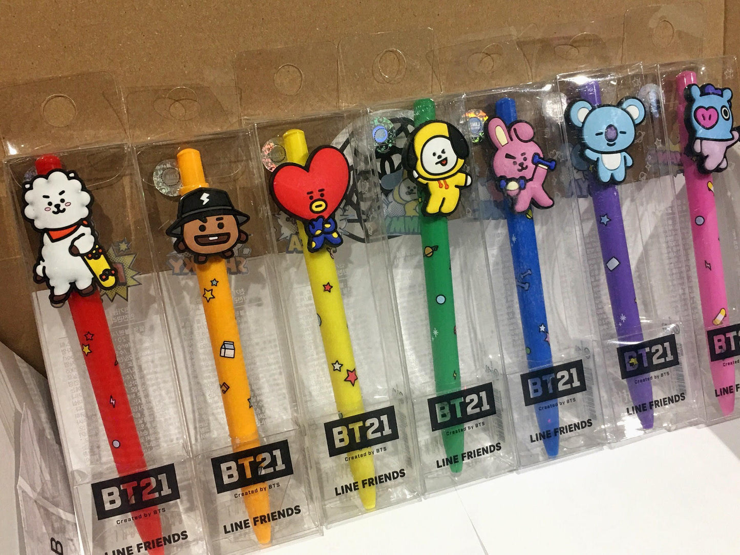SOKOLLAB BT21 Jelly Pens Koya Cooky Shooky Chimmy Tata RJ Mang
