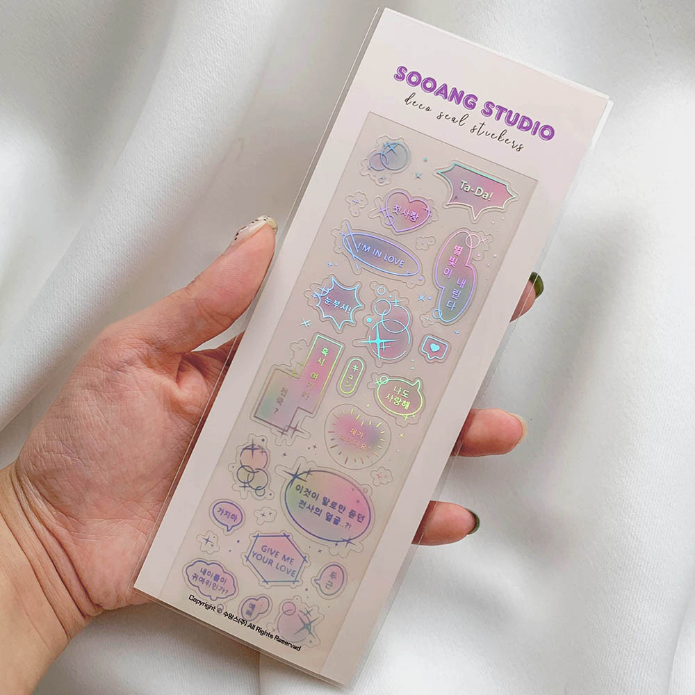 SOOANG STUDIO Hologram speech bubbles(aurora)