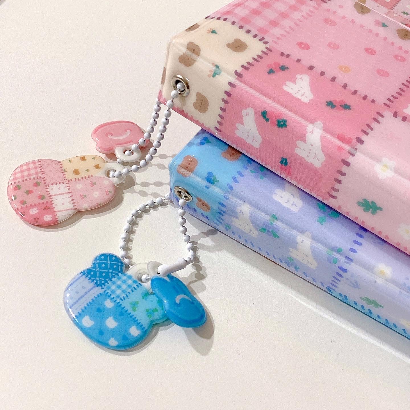 OKIKI Keyring Quilted blue