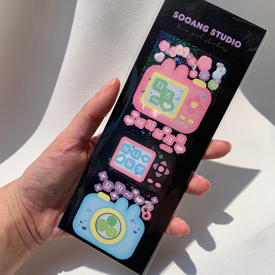 SOOANG STUDIO photo frame stickers(black toy camera)