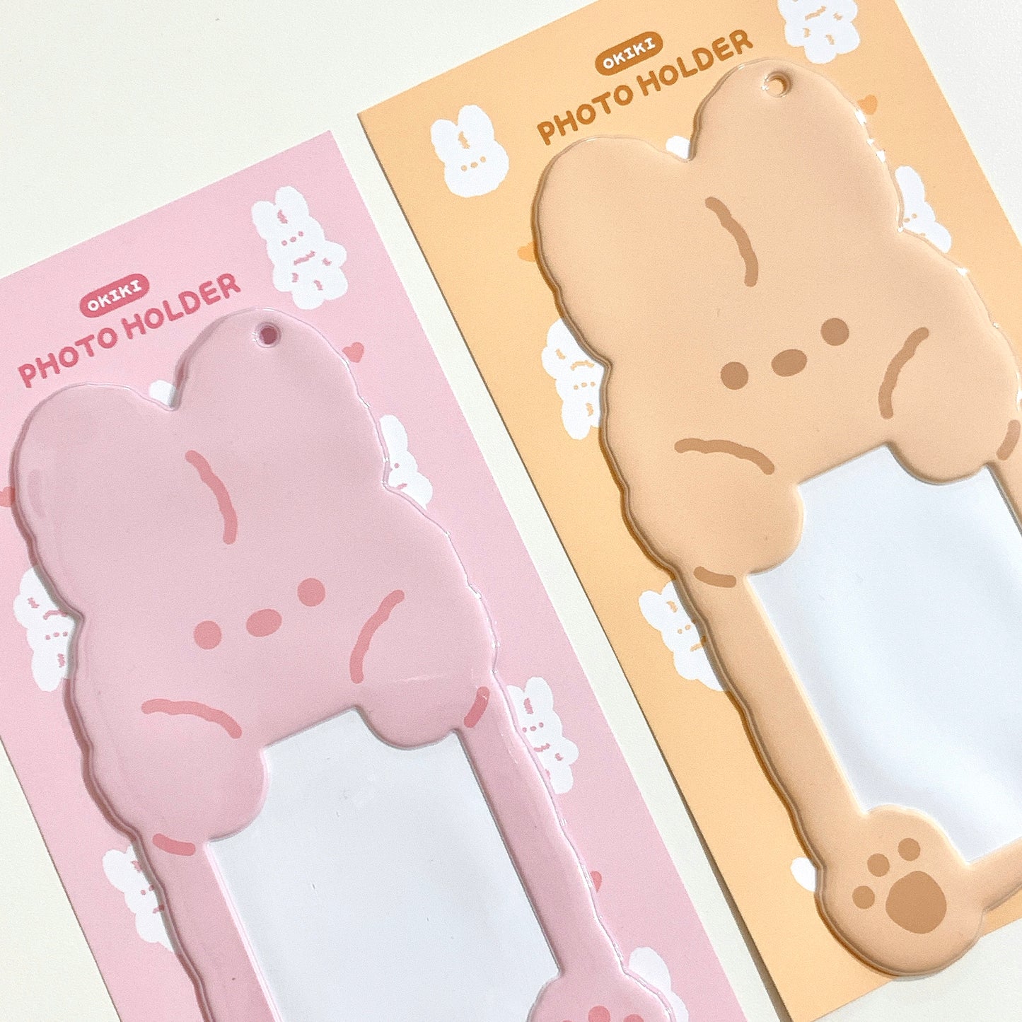 OKIKI Photo holder rabbit doll(pink)