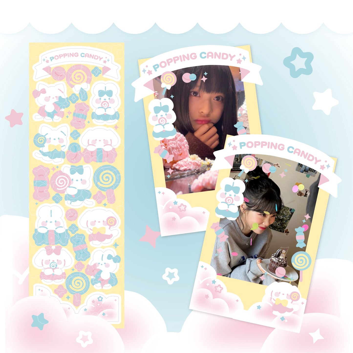 SOOANG STUDIO poppin candy Deco Sticker Sheet