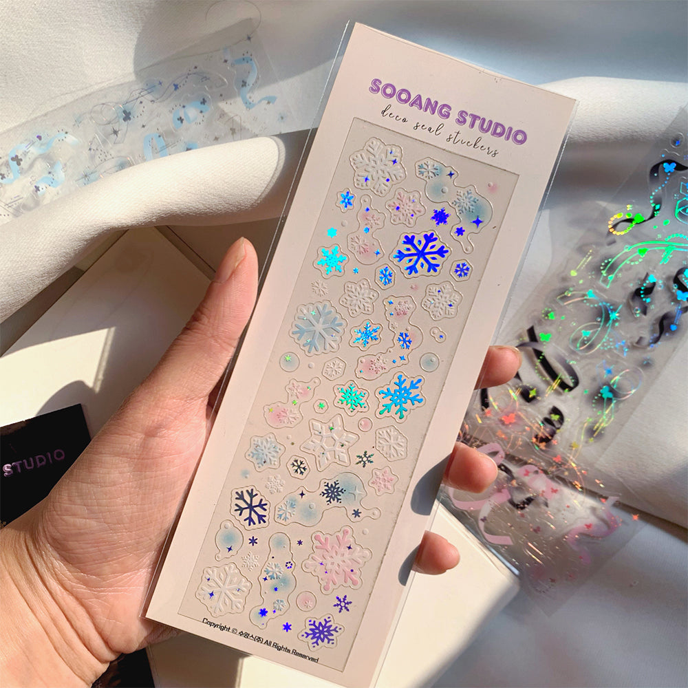 SOOANG STUDIO snowflake Deco Sticker Sheet