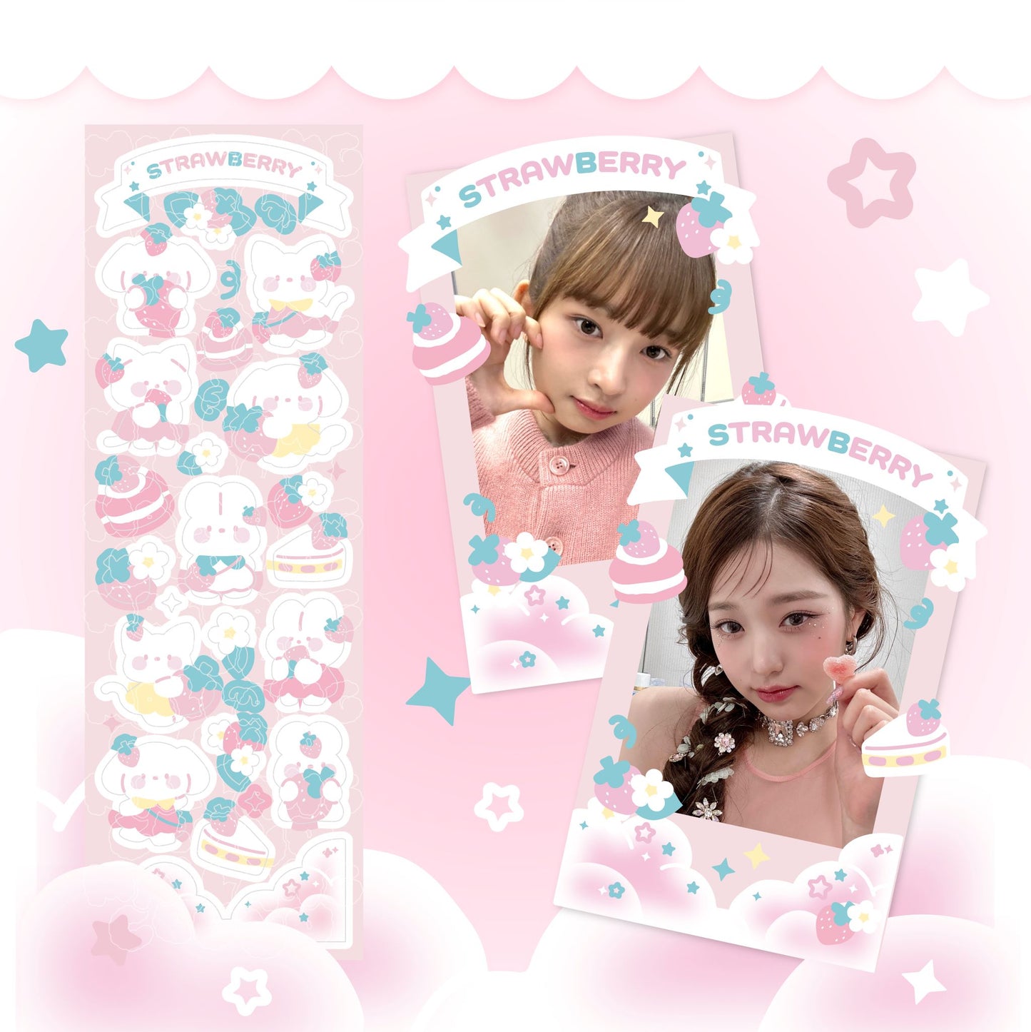 SOOANG STUDIO strawberry Deco Sticker Sheet