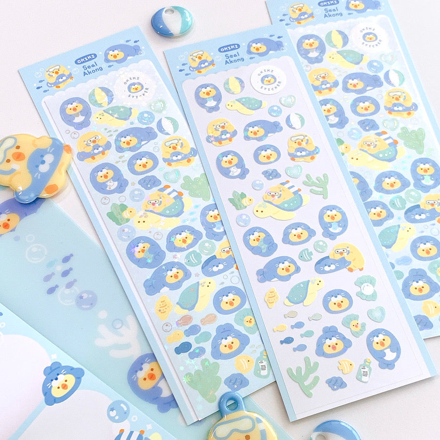 OKIKI sticker Seal Akong Sticker Sheet
