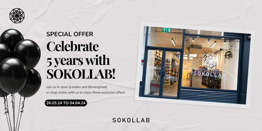 Celebrate SOKOLLAB's 5th year anniversary with these special offers!