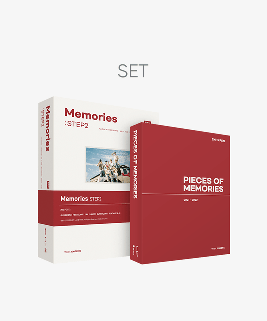 ENHYPEN - MEMORIES  STEP 2 DVD + PIECES OF MEMORIES  2021-2022   SET