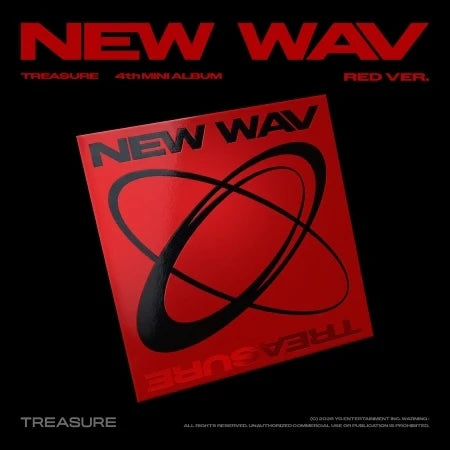 TREASURE - NEW WAV(4th MINI ALBUM) (RED Version)