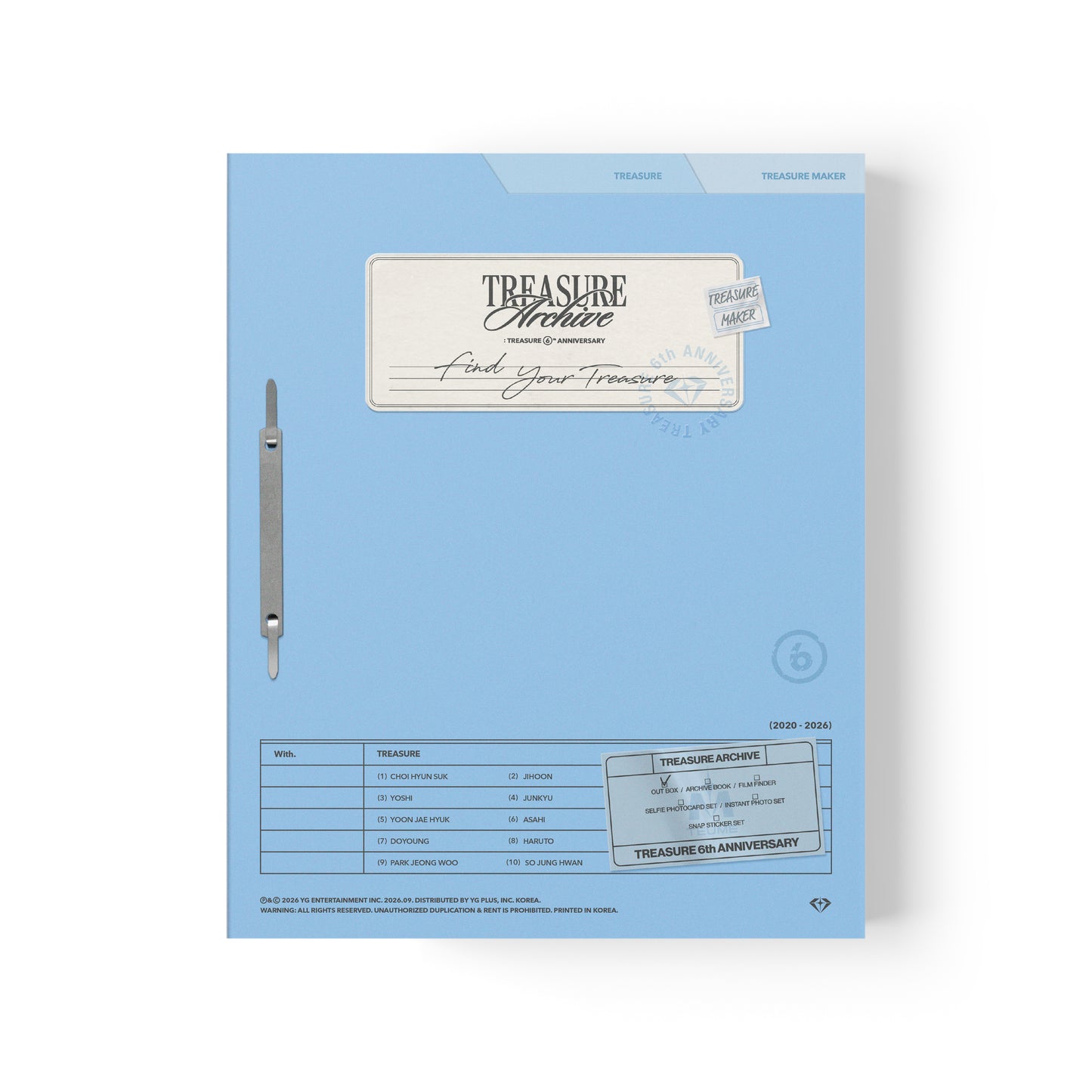 PREORDER : TREASURE ARCHIVE : TREASURE 6TH ANNIVERSARY (WITH EXCLUSIVE PHOTOCARD)