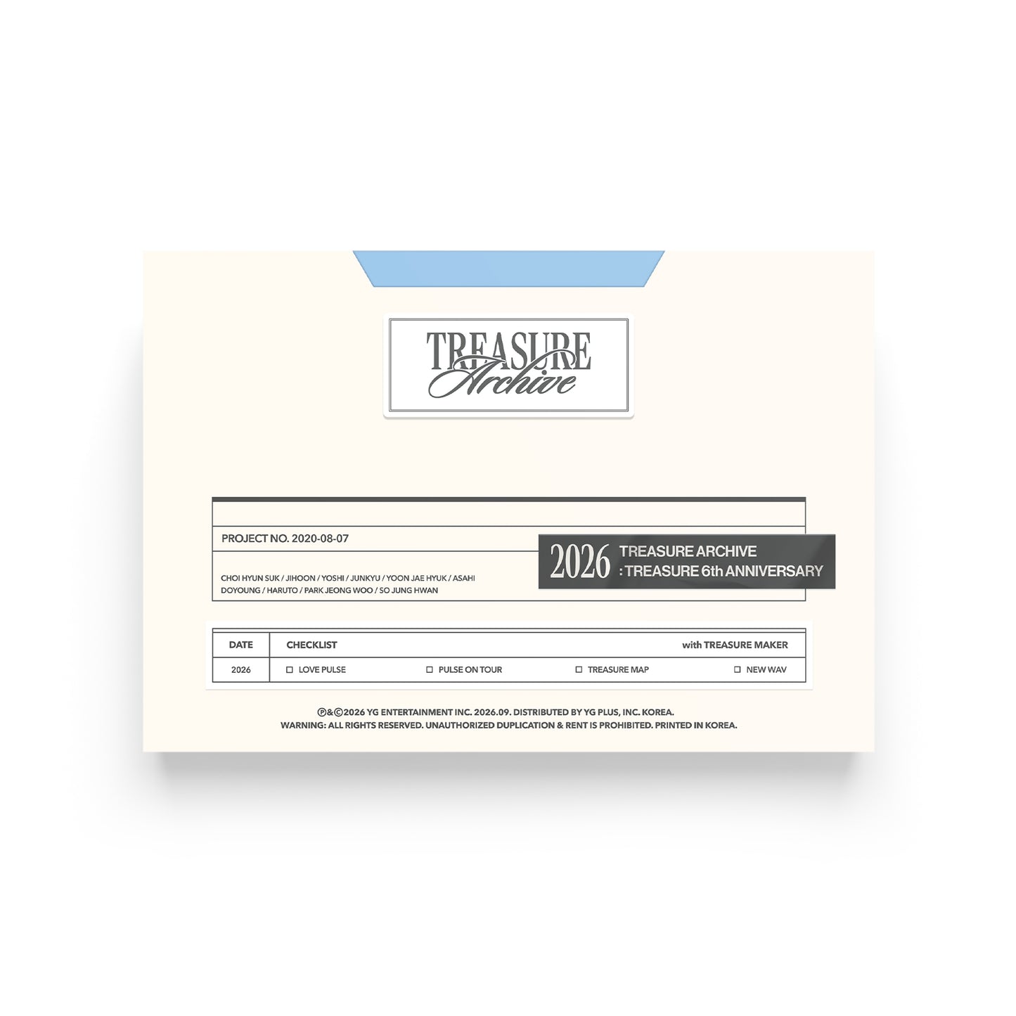 PREORDER : TREASURE ARCHIVE : TREASURE 6th ANNIVERSARY - MESSAGE CARD SET (WITH EXCLUSIVE PHOTOCARD)