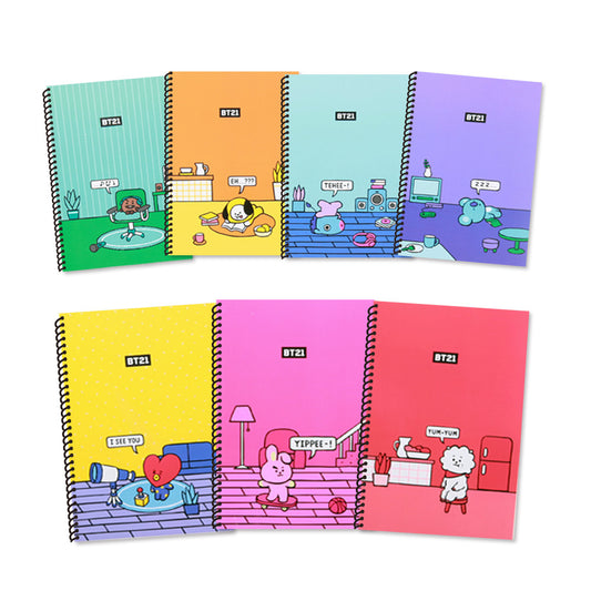 BT21 Plain Notebook (PP Cover Note with Spiral)