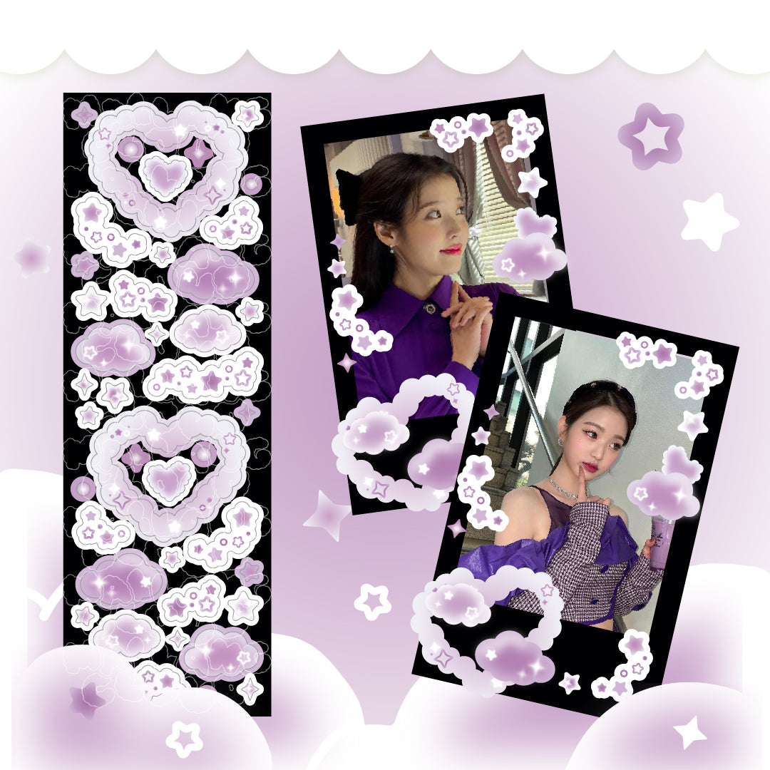 SOOANG STUDIO cloud purple Deco Sticker Sheet