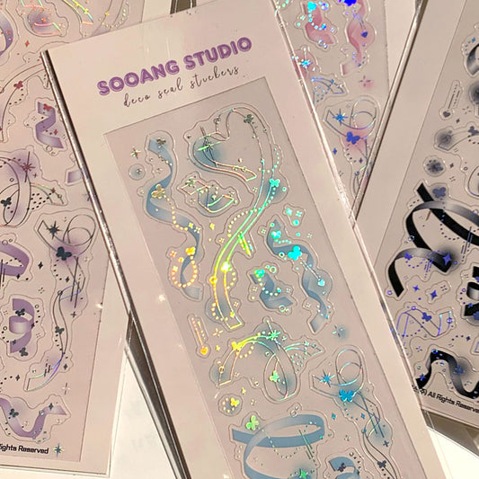 SOOANG STUDIO fairy confetti skyblue Deco Sticker Sheet