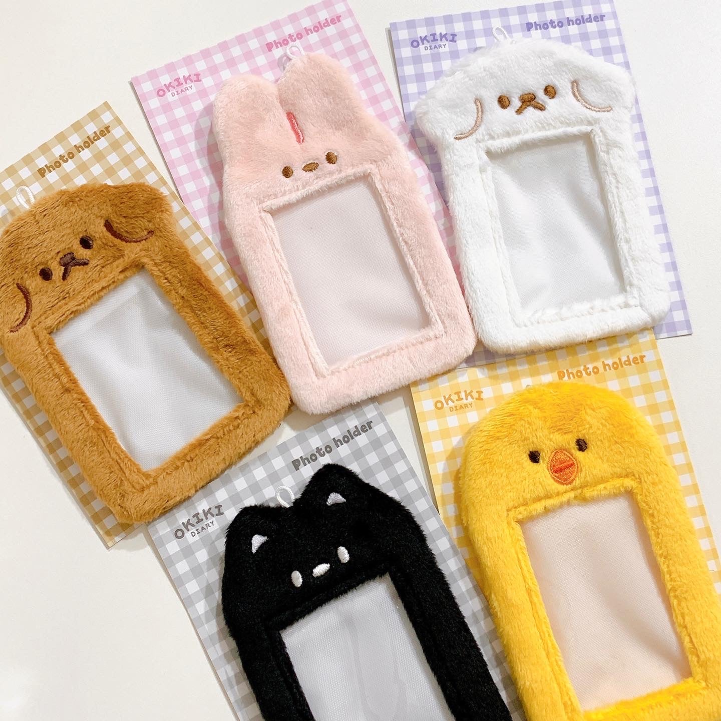 OKIKI Fur Photo Holder Akong (yellow)