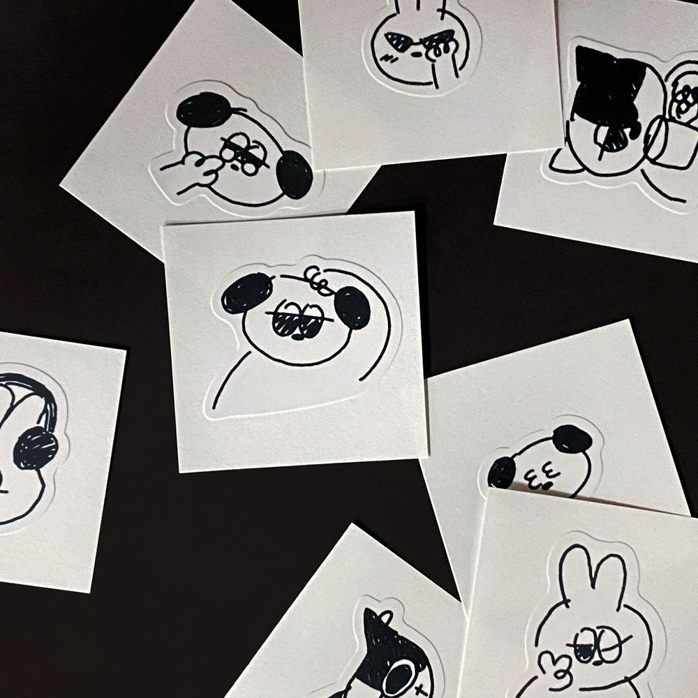 BE ON D Daily drawing sticker Version 2 Puppy Deco Sticker Sheet