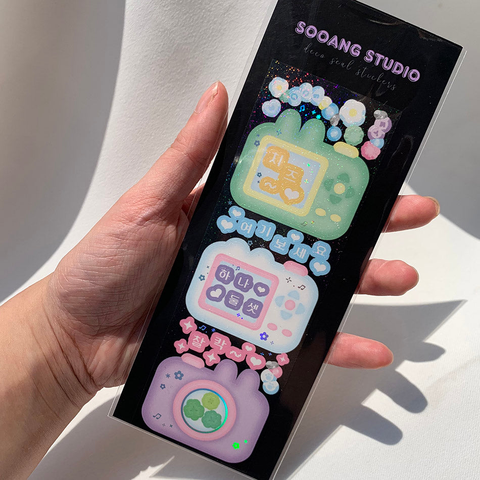 SOOANG STUDIO photo frame stickers (white toy camera)